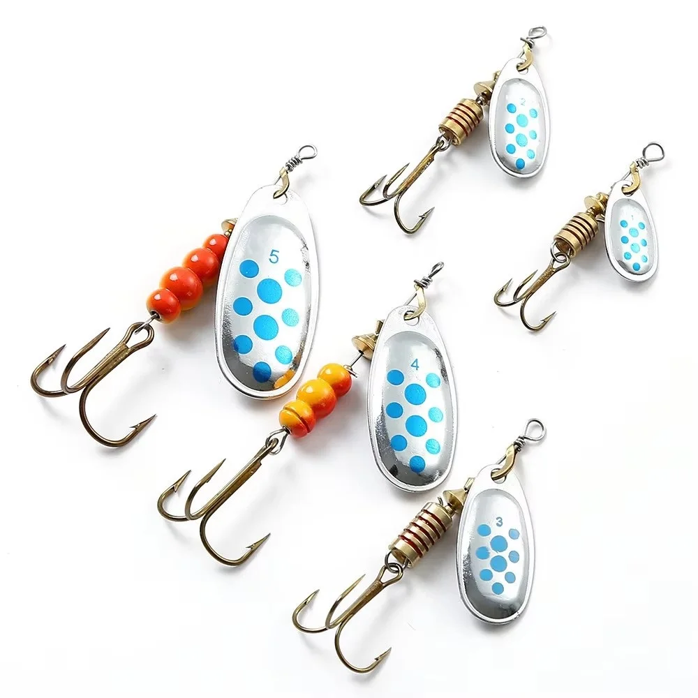 NGB-señuelo de pesca de Metal, cebo giratorio, 3,9g, 4,6g, 7,4g, 10,8g, 15g, cuchara giratoria, señuelo con anzuelo triple, Lucio - imagen 2