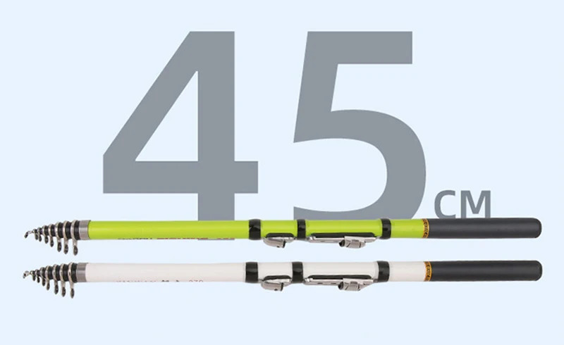 Explore la versatilidad de las cañas de pesca telescópica de 45 cm para aventuras versátiles de pesca