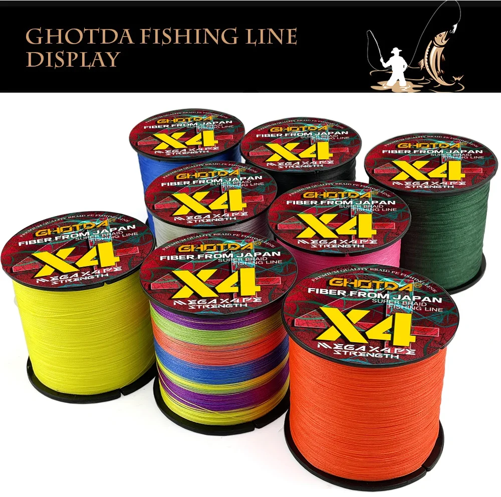 Descubra los colores vibrantes y el rendimiento de alta calidad de Ghotda Fishing Line X1 diseñado para la mejor experiencia de pesca
