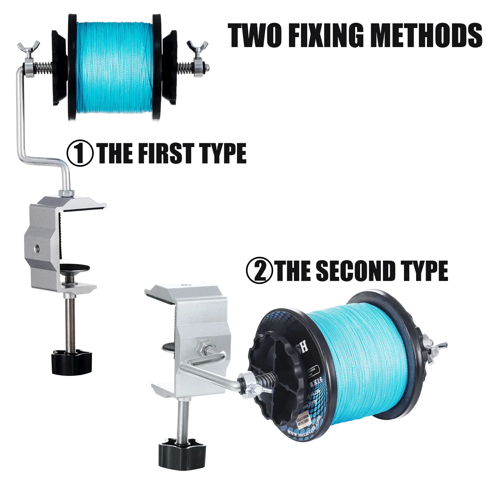 Nuevo carrete de sedal de pesca para Baitcasting, carrete giratorio, máquina enrolladora de sedal portátil, carrete, herramientas de aparejos de pesca - imagen 2