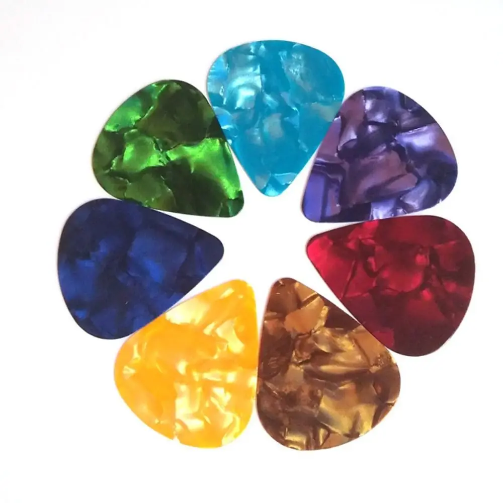 Juego de púas y soporte para púas de guitarra, 10 piezas, para guitarra acústica, eléctrica, bajo, ukelele, soporte con palo (Color aleatorio) - imagen 5