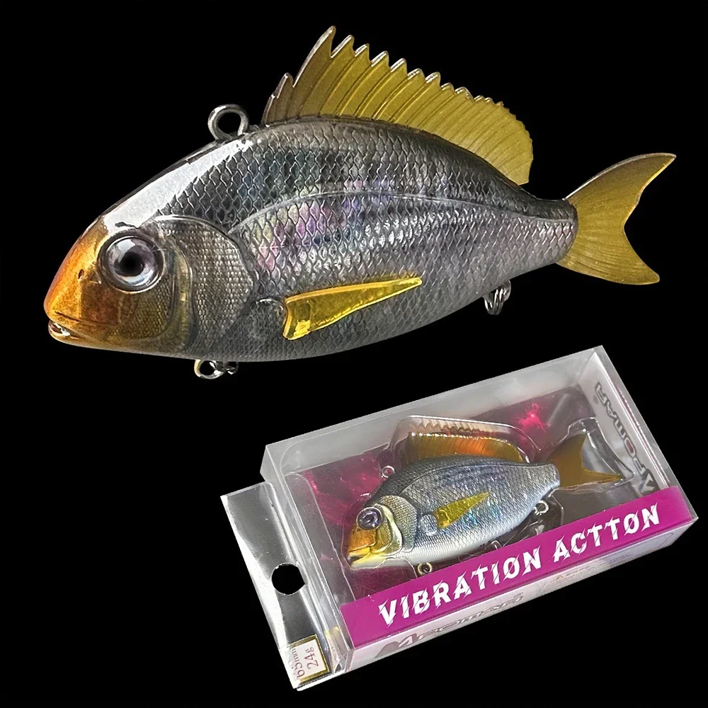 Señuelos de pesca de simulación 3D, 65mm, 24g, cebo Wobblers flotante de larga distancia, cebo de pesca duro Minnow para lubina Isca Crankbait - imagen 5