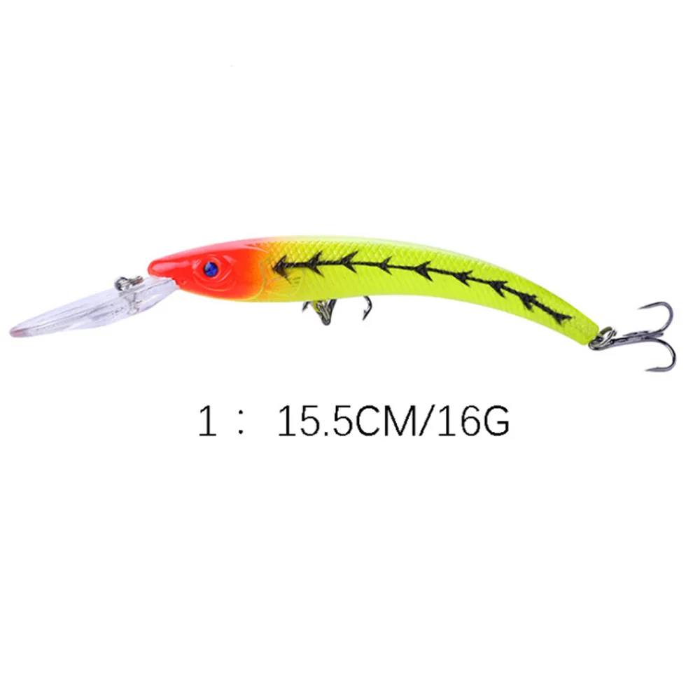 15,5 cm 18g buceo profundo Minnow Jerkbait Trolling Crankbait Wobbler cebo Artificial Pesca lubina señuelo Walleye aparejos de Pesca Brochet - imagen 5