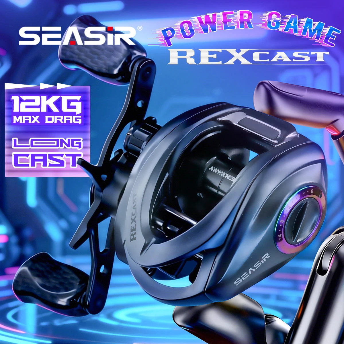 Carrete Baitcasting Seasir Rexcast – Pesca en agua dulce y salada - imagen 4