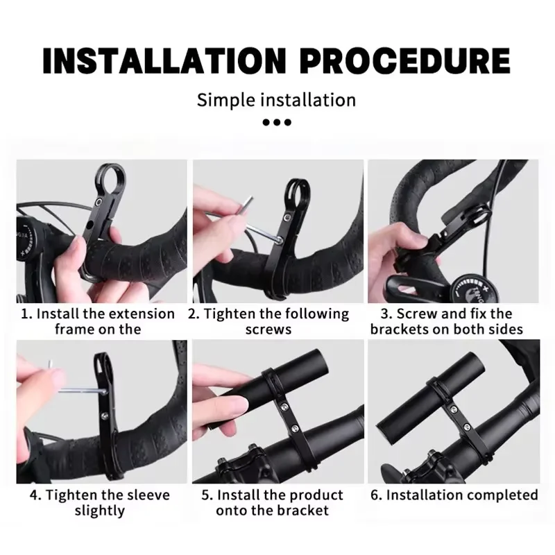 Accesorios para bicicleta de montaña, soporte de extensión de manillar multifunción, soporte de aleación de aluminio, equipo de ciclismo - imagen 5
