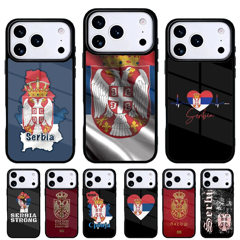 Funda iPhone con bandera de Serbia – Compatible 17-11