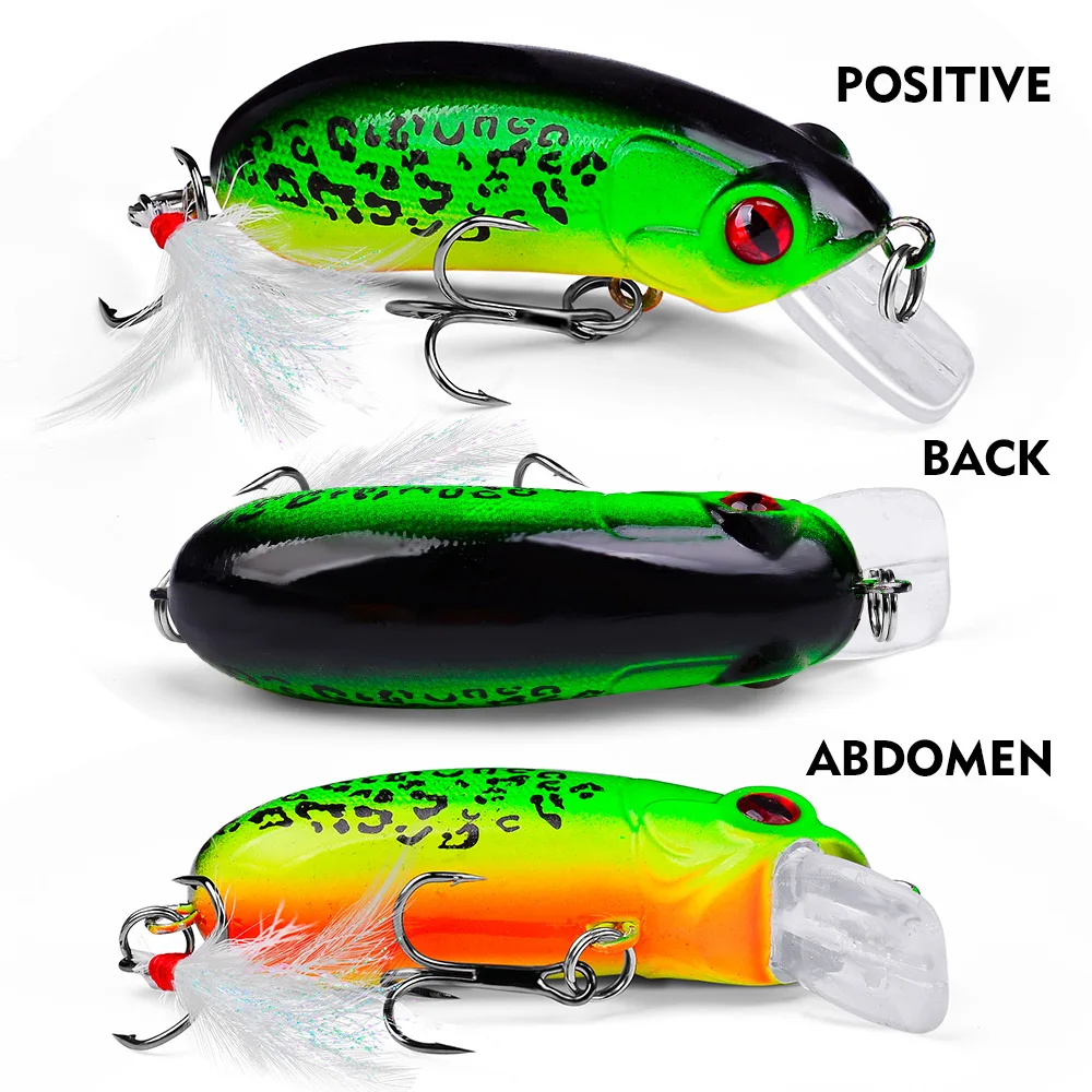 Señuelo de pesca de manivela Topwater, 1 piezas, 10g, 6cm, cebo duro Artificial, Swimbait, Japón, Minnow, Crankbait, aparejos de pesca para Lucio - imagen 5