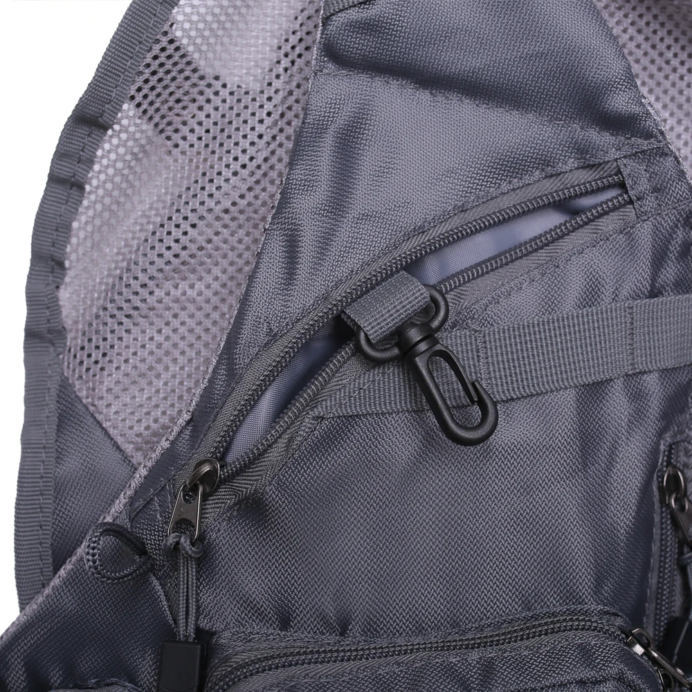 Chaleco de pesca con mosca para hombre y mujer, paquete con bolsillos, tamaño ajustable, actividades al aire libre, malla transpirable, trucha, lubina - imagen 5