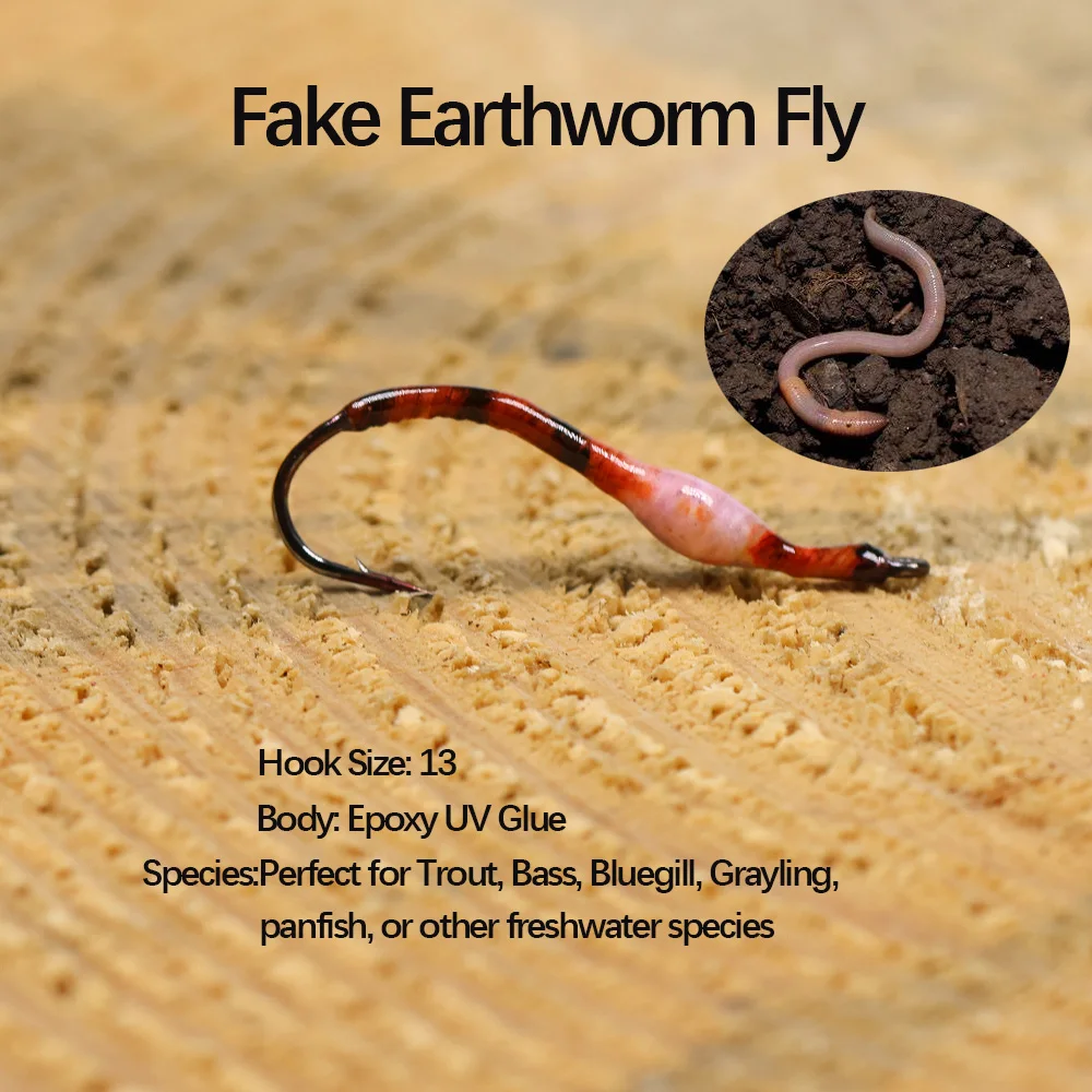 ICERIO Squirmy Worm luminosa – Mosca artificial epoxi para trucha - imagen 3