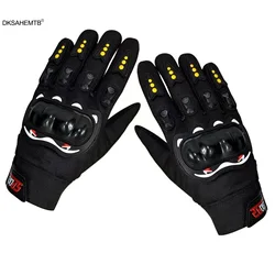 Guantes de moto con protecciones rígidas y pantalla táctil