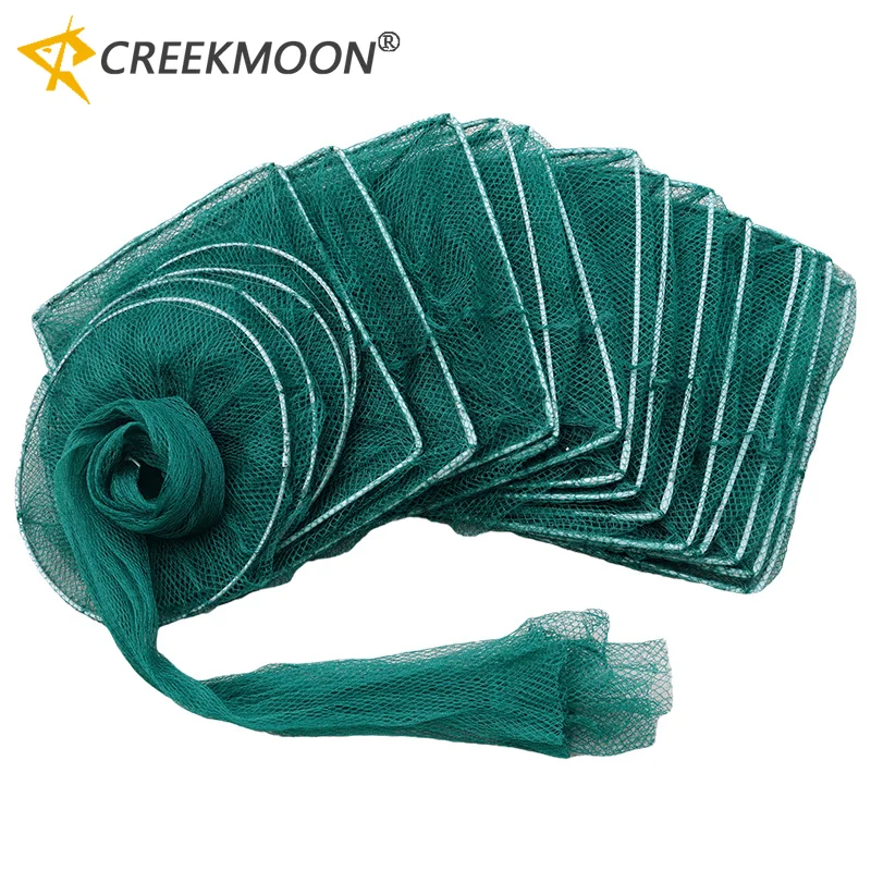 Red de pesca plegable para camarones, plomos para agua profunda, cebo para pececillos, jaula para langosta, trampa de secado de peces y cangrejos, red de inmersión fundida, 1,5-5,5 M