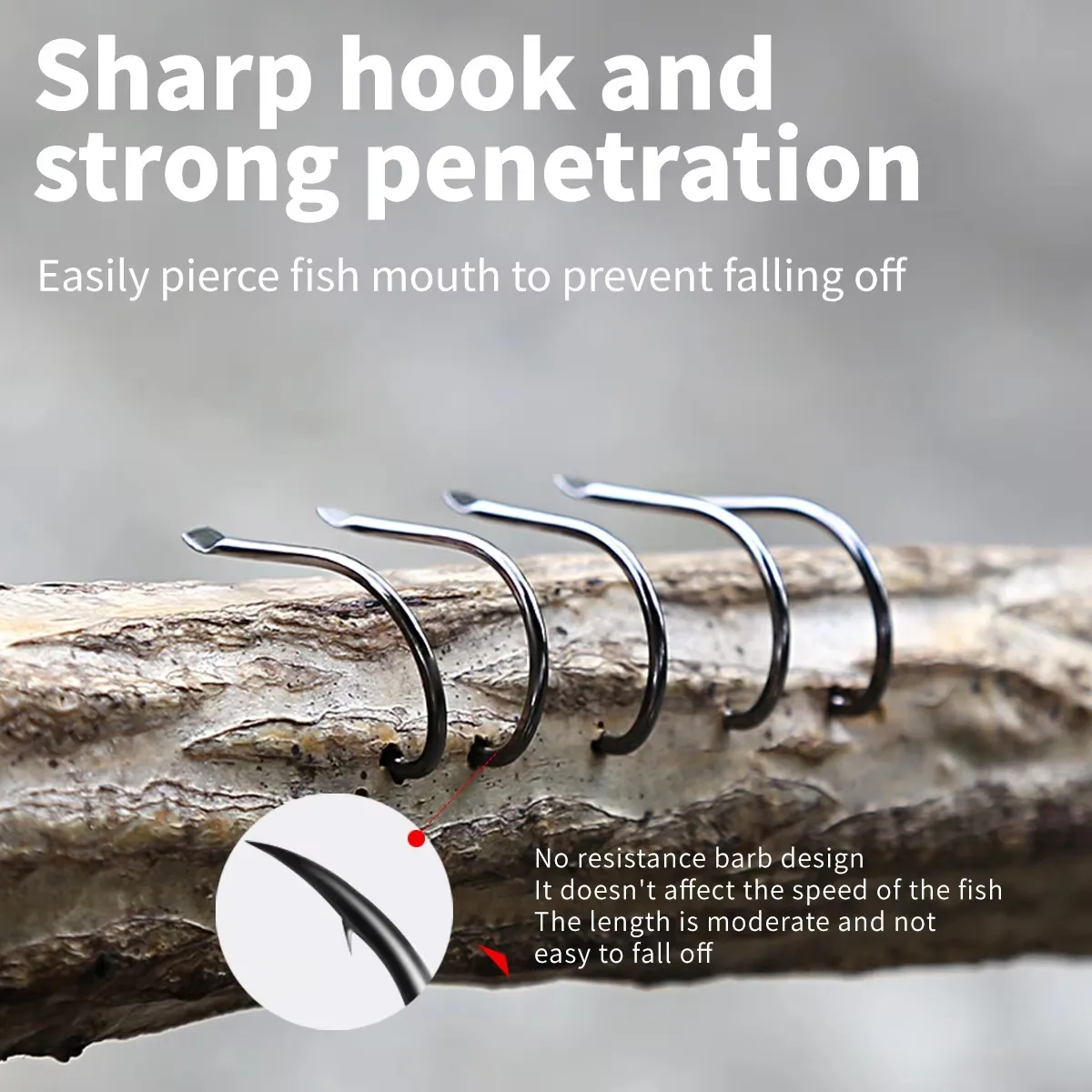 SANLIKE 30 Uds anzuelos de pesca anzuelos forjados de acero al carbono con púas herramientas de pesca accesorios para carpa de hierba y carpa cruciana - imagen 4