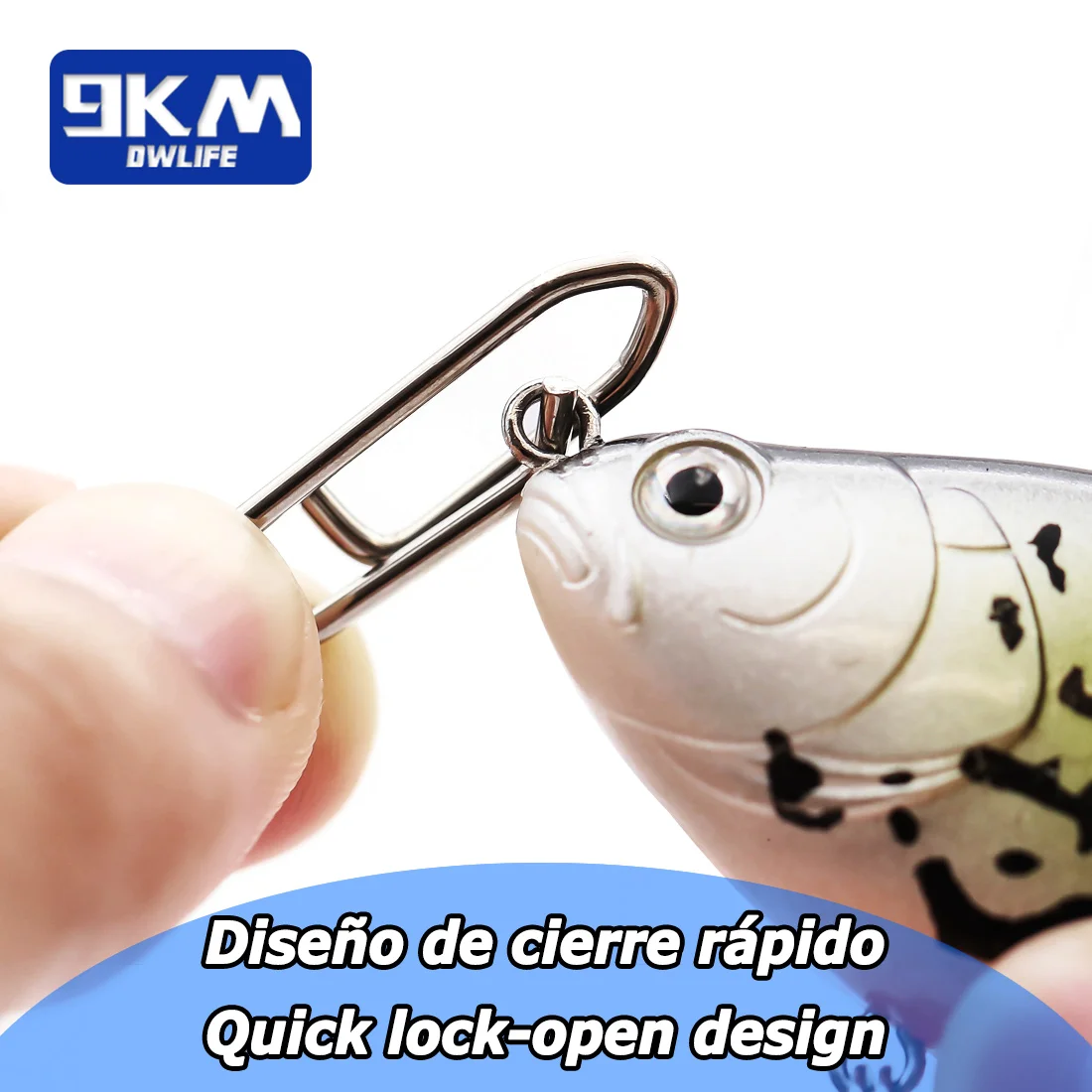 Pinzas de pesca eléctricas, 50 ~ 200 piezas, broche de pesca de agua salada, acero inoxidable, Conector de señuelo, aparejos de pesca de agua dulce - imagen 5