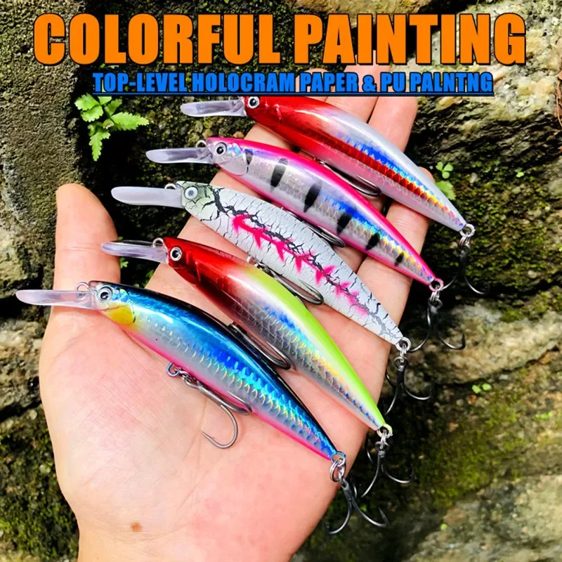 90mm 30g Minnow pesado hundimiento valgo Blazin Trolling señuelo de Pesca trucha delfín cebo duro Isca Artificial - imagen 3