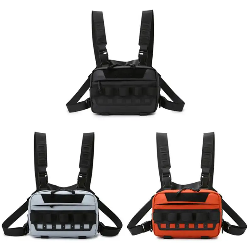 Bolsa de pecho de pesca Molle para escalada, correr, senderismo, Camping, mochilas, bolsas tácticas para hombre, chaleco de viaje al aire libre, riñonera de hombro - imagen 3