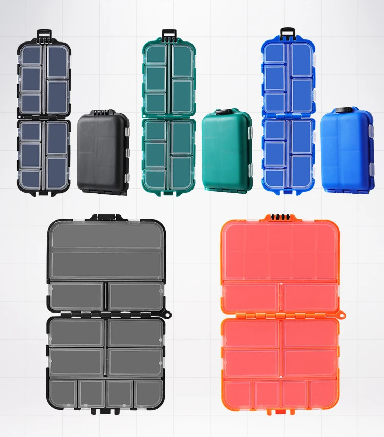 Caja de almacenamiento de cebo para anzuelo de pesca pequeño, accesorios para señuelos, caja tipo concha - imagen 2