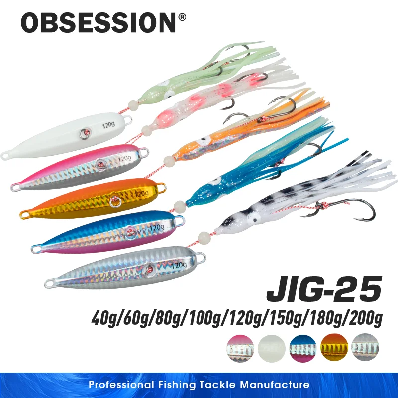 OBSESSION J25 Señuelo Jigging Inchiku Bottomship para Agua Salada