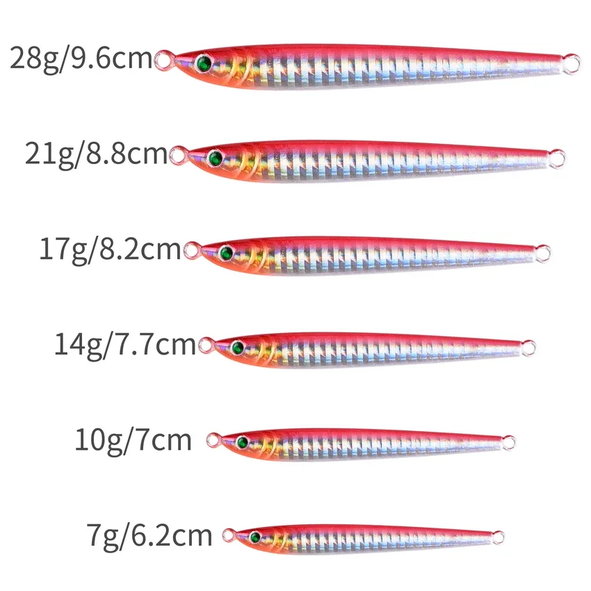 5 unids/lote plantilla de Metal señuelo de pesca cuchara de Jigging de fundición lenta 7G 10G 14G 17G 21G 40G 60 80G 100G cebo de Metal de plomo Artificial aparejos de mar - imagen 3