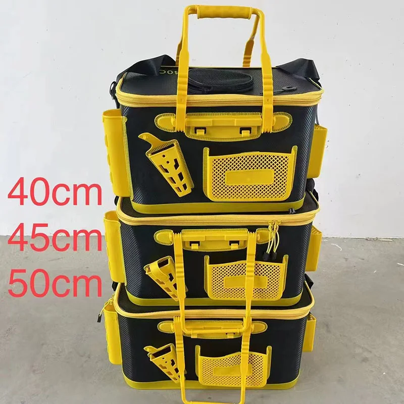 NUNATAK-caja de pesca con mosca para trucha, cubo para pesca viva, 40CM/45CM/50CM, caja multifuncional, almacenamiento, barril de pesca, caja de pesca dura - imagen 3