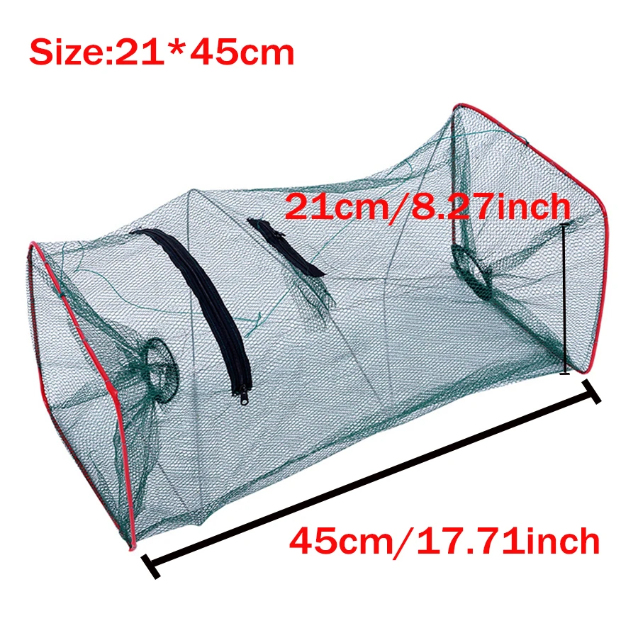 1 Uds. Red trampa de pesca plegable, peces, camarones, pececillos, cangrejos, cebos, trampa de malla fundida, redes de pesca automáticas - imagen 2