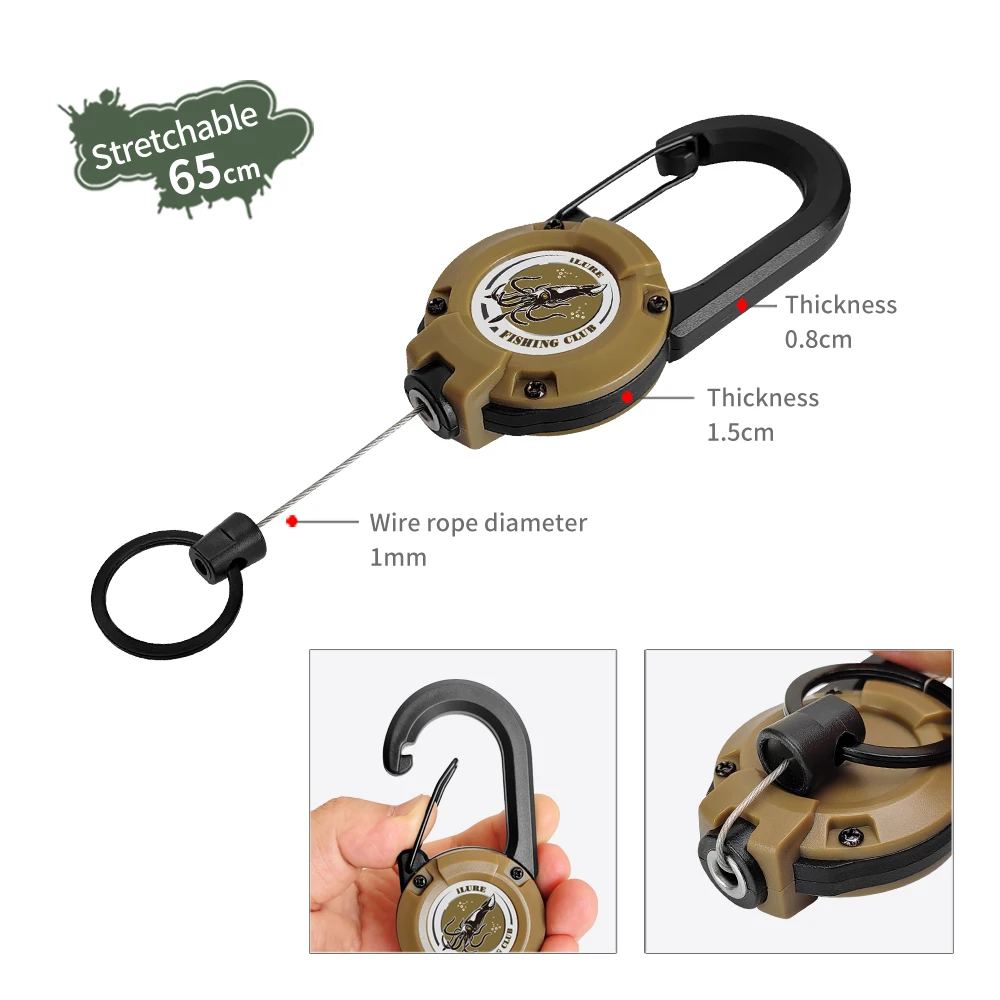 Cubierta protectora para anzuelo de pesca, accesorio Multicolor con hebilla retráctil, 6 piezas, PVC, camarón, calamar, novedad - imagen 4