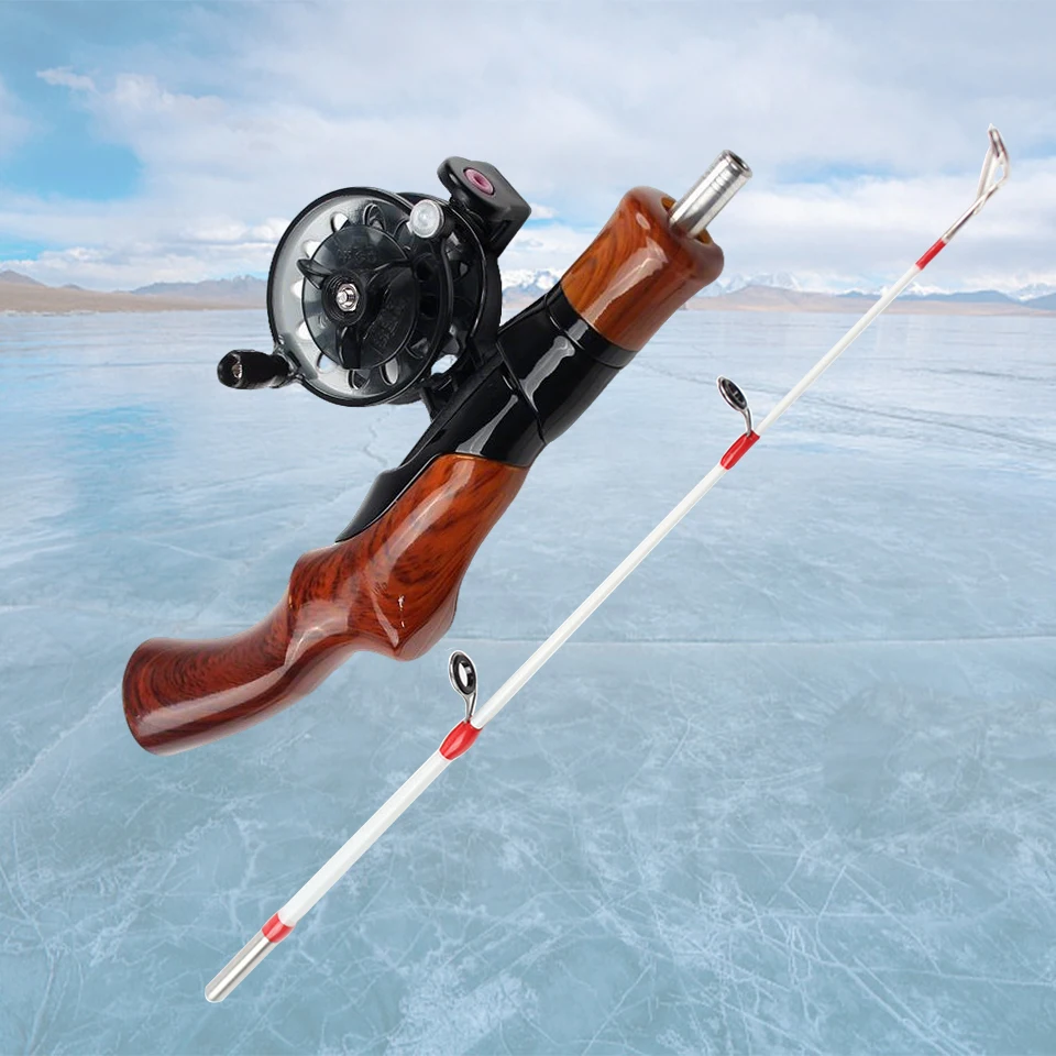 Juego de carretes y caña de pescar en hielo; Punta de caña sensible, no se rompe fácilmente cuando doblada, altamente práctica y fácil de transportar. - imagen 2