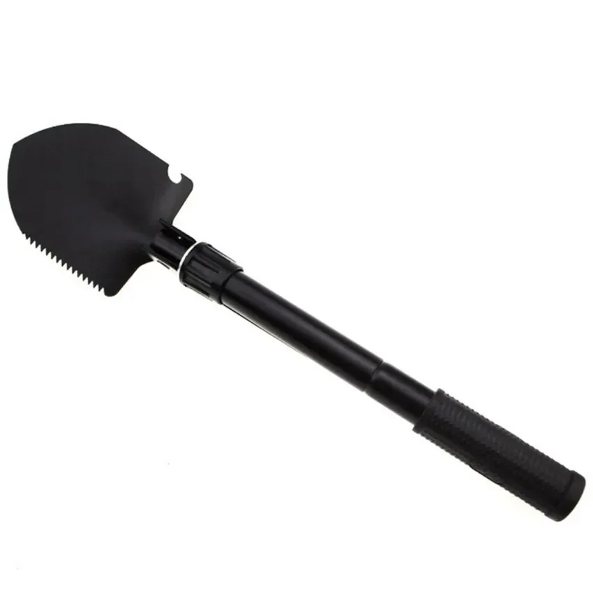 Pala de acampada al aire libre, Cuatro en Uno, multifuncional, de autodefensa, plegable, cuadrada - imagen 5