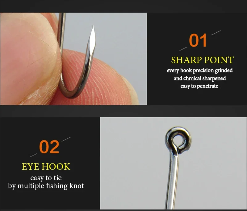 50 unids/lote de anzuelos de pesca de pulpo, afilador químico de alto carbono, anzuelo individual con púas, proveedor al por mayor, anzuelos para pesca de carpa - imagen 5