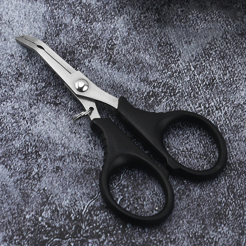 Tijeras pequeñas de pesca dobladas, alicates para señuelos, herramientas portátiles de acero inoxidable - imagen 2