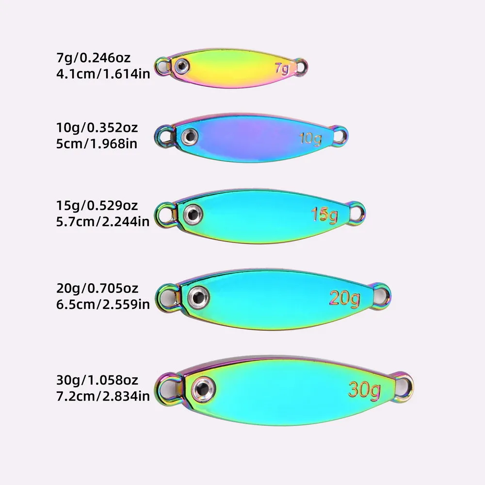 1 Uds cebo de calamar gota lenta Micro plantilla de Metal fundido 5G 7G 10G 15G 20G 30G Micro plantilla Shore Casting Jigging cuchara JIG de agua salada - imagen 5