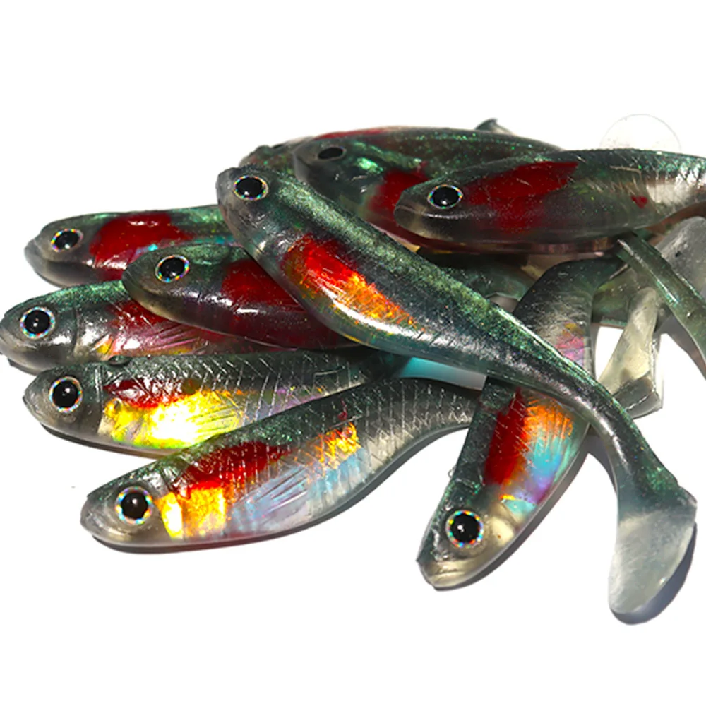 5 uds Softbait 8,8 cm/5g pesca de agua dulce salada sábalo suave silicona negro pececillo gusanos Wobblers señuelos artificiales plantillas de lubina - imagen 5