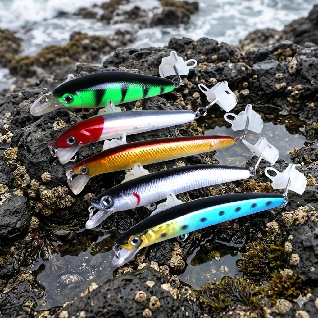 Jerkbaits de pesca profunda con anzuelos triples para lubina y lucio - imagen 4