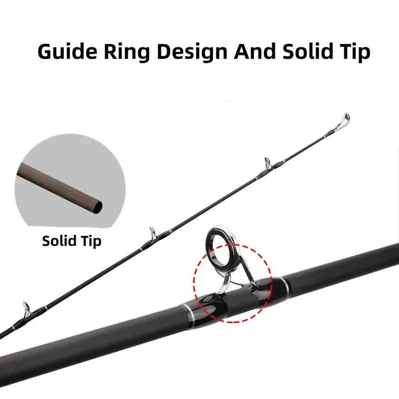 Mavllos Gongo-caña de pescar de carpa, señuelo de 10-40g, línea de 12-30lb, portátil, 4 secciones, pesca de lubina de viaje, caña giratoria para Lucio - imagen 4