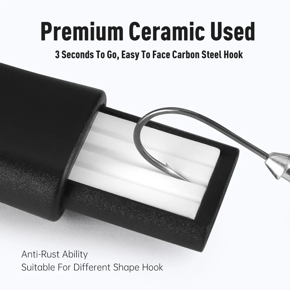 Kingdom-amoladora de anzuelos telescópica portátil, 23g, 8,5 cm, herramienta para afilar anzuelos al aire libre, accesorios de pesca, sal, agua dulce - imagen 4