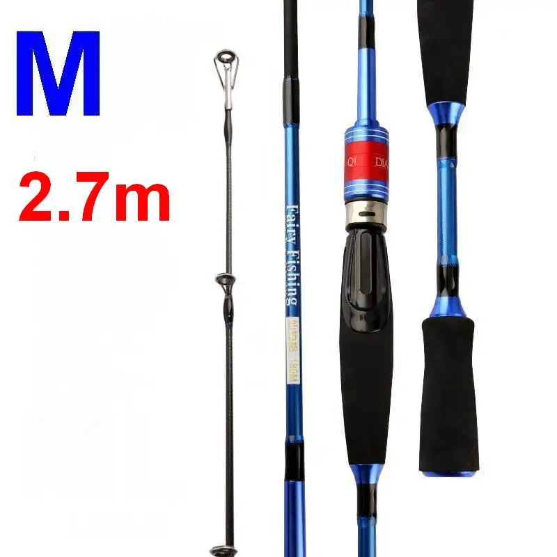Caña giratoria ZZ43 2,7 m fibra de carbono – mango recto o curvo