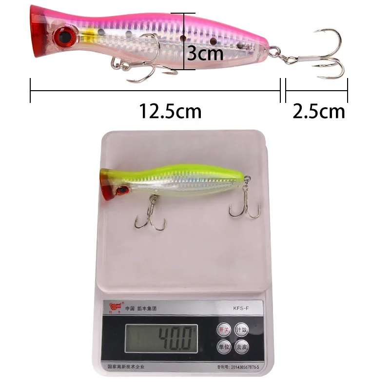 Popper 12,5 cm - Señuelo de superficie para agua salada - imagen 5