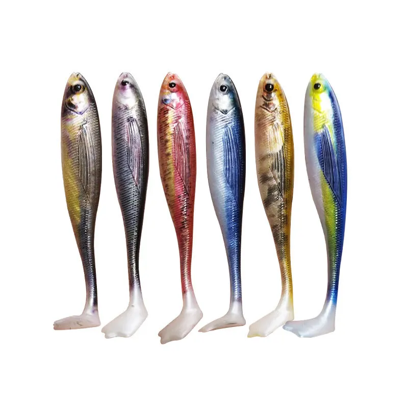 Cebo suave para peces voladores, cola en T 3D, cebo de simulación de papel de aluminio, pesca de Barstow, pesca en el mar, cebo de atún para lubina, 9G/11G - imagen 2