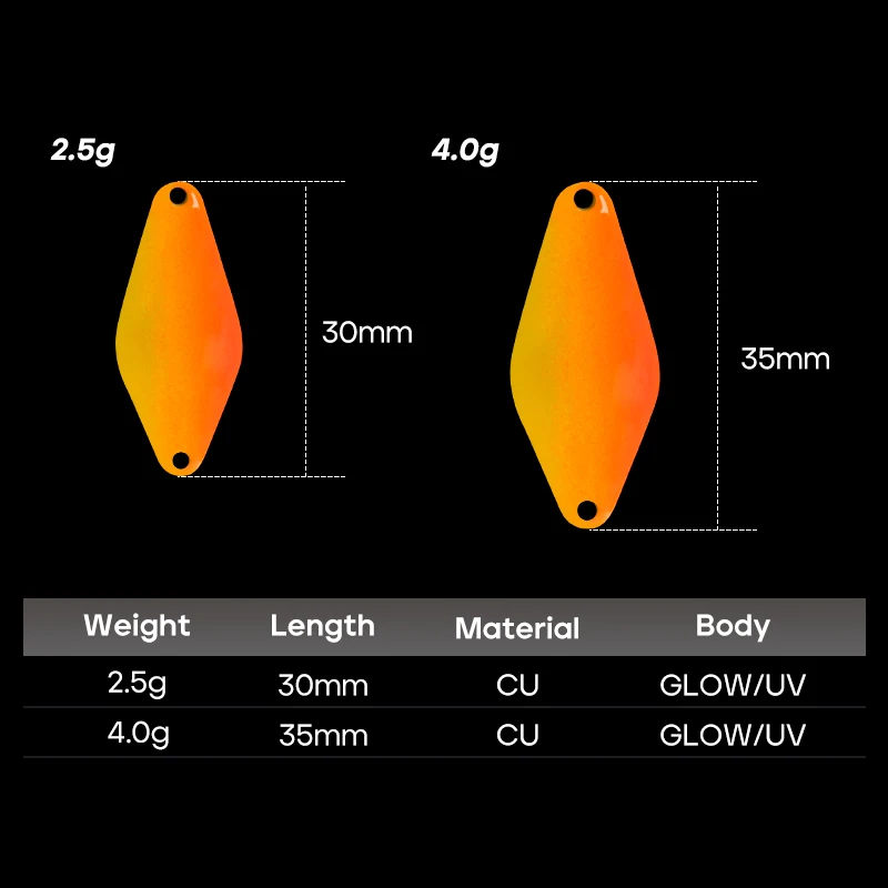 LETOYO Cuchara Trucha UV Luminosa Rombo – Giratorio Señuelo - imagen 2