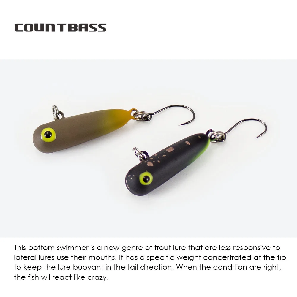 COUNTBASS Nadadores inferiores 30 mm 2,3 g Wobblers Vibración para señuelos de pesca de trucha y pescador Baits duros - imagen 4