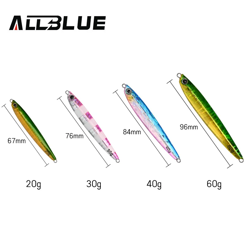 ALLBLUE WAHOO-señuelo de Metal fino para pesca, cebo Artificial para Jigging de orilla, cuchara de fundición de arrastre, 20G, 30G, 40G, 60G - imagen 4