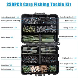 Kit aparejos carpa helicóptero con broches giratorios y mangas de goma