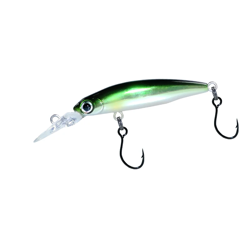 DUODUOYU 1 Uds nuevo hundimiento Mini Minnow señuelo de pesca 40mm 1,8g Wobbler Jerkbait cebo duro buceo 1m lubina agua dulce salada 8 #   gancho - imagen 3