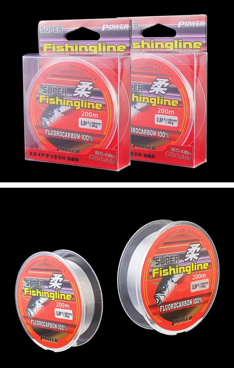 Super Fishingline Monofilamento de fluorocarbono de alta calidad para un rendimiento de pesca excepcional