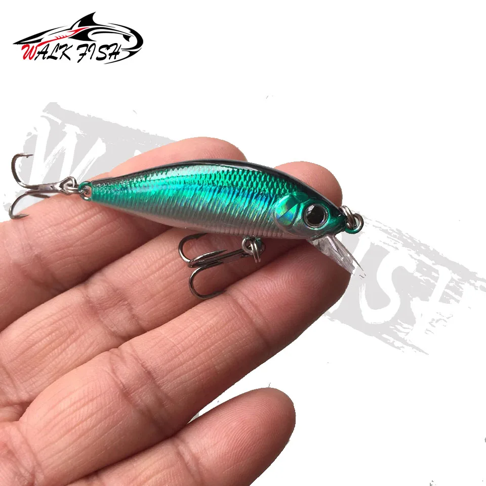 WALK FISH-señuelo de Pesca de pececillos, cebo duro, Wobbler, Crankbait, aparejos de Pesca, 1 piezas, diseño japonés de plástico, 45mm, 3,2g - imagen 4