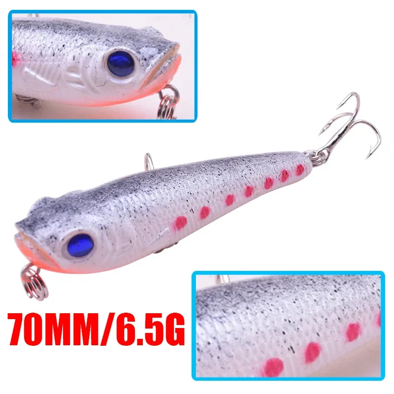 Señuelo de pesca con lápiz Topwater, Swimbait de 7cm y 6,5g, cebo duro Artificial, Wobbles apretados, Crankbaits flotantes, aparejos de pesca, 1 ud. - imagen 2