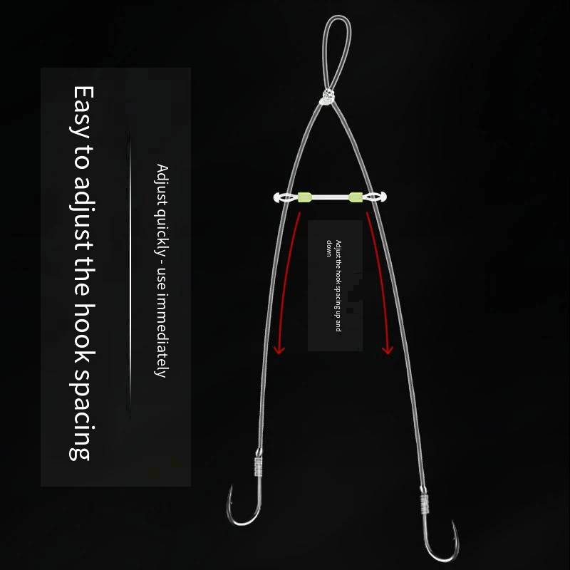 Gancho doble separable con divisor de distancia para pesca deportiva - imagen 4