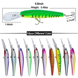 Crankbait Minnow Swimbait duro – Buceo profundo con anzuelo triple