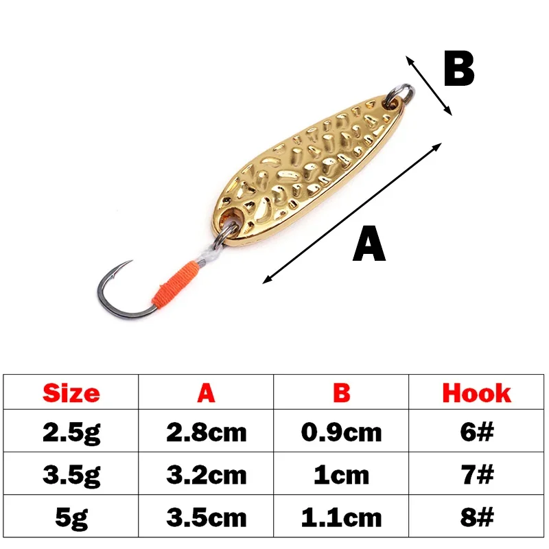 Nuevo Mini señuelo de Pesca 2,5g 3,5g cuchara señuelos de Metal Spinnerbait Minnow pez pequeño anzuelo único plantilla corriente trucha cebos Pesca caliente - imagen 5