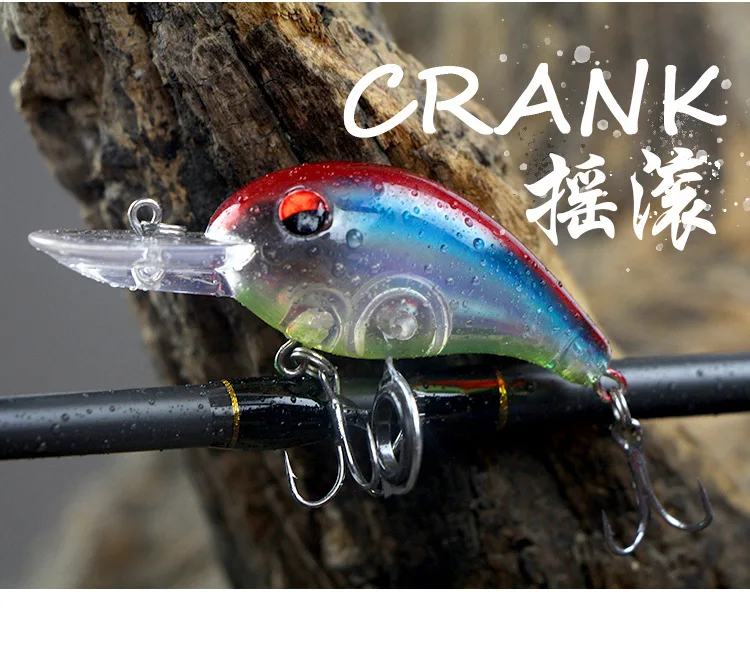 Señuelo de pesca Crankbait, 1 piezas, 75mm, 8,5g, Crankbait, Wobblers para Lucio, trucha, profundidad de buceo, 1,8 m-2,2 m - imagen 3