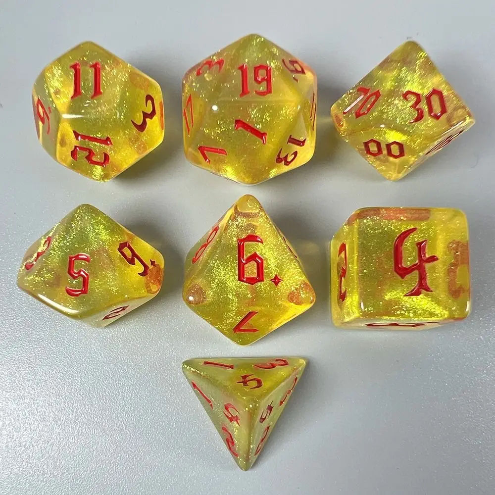 Dados acrílicos poliédricos D4 D6 D8 D10 D12 D20 para juegos de rol - imagen 3